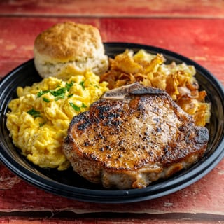 Pork Chop and Eggs