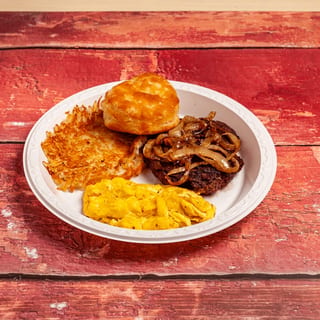 Hamburger Steak and Eggs